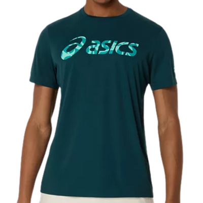 Asics Match Seasonal Graphic Mens Tee - Saxon Green